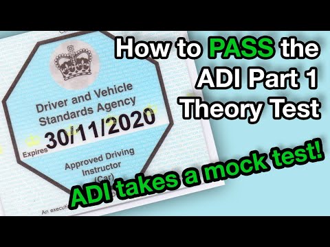 How to PASS the ADI Part 1 Theory Test | Driving Instructor Theory Test