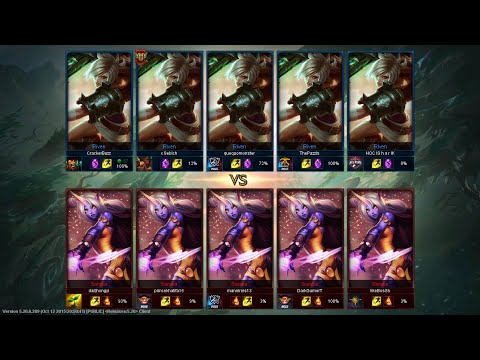 One For All - 5x Riven VS 5x Soraka - LoL Gameplay