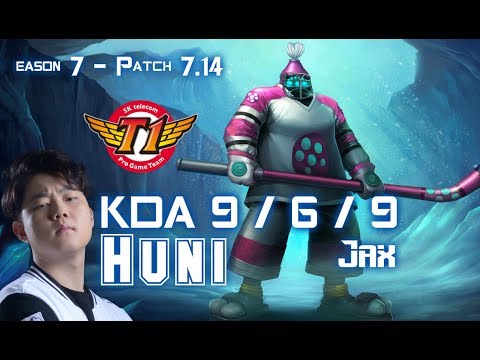 SKT T1 Huni JAX vs JARVAN IV Top - Patch 7.14 KR Ranked