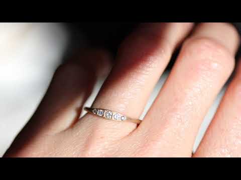 Bead Set Five Stone Ring with 2 5mm Center Stone