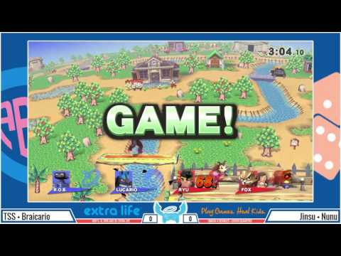 Extra Life: TSS + Braicario vs. Jinsu + Nunu - Smash 4 Doubles Losers Quarters