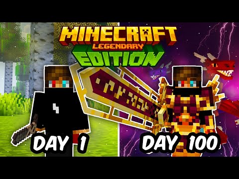 I Spent 100 Days in LEGENDARY MINECRAFT