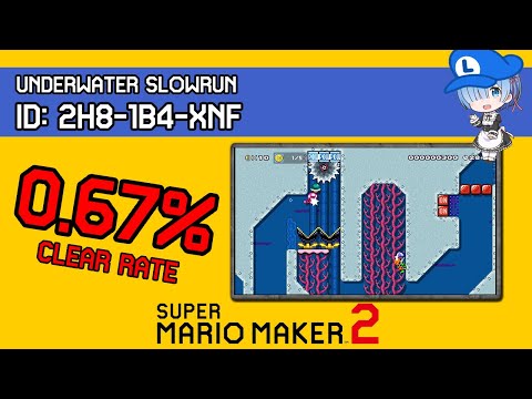 Underwater Slowrun - Super Mario Maker 2 SUPER EXPERT Level Showcase (+WR!)