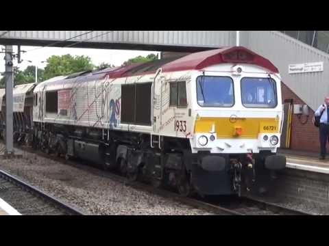 GBRf 66721 With Impressive Engine Thrash Out Of Peterborough 23/05/2016