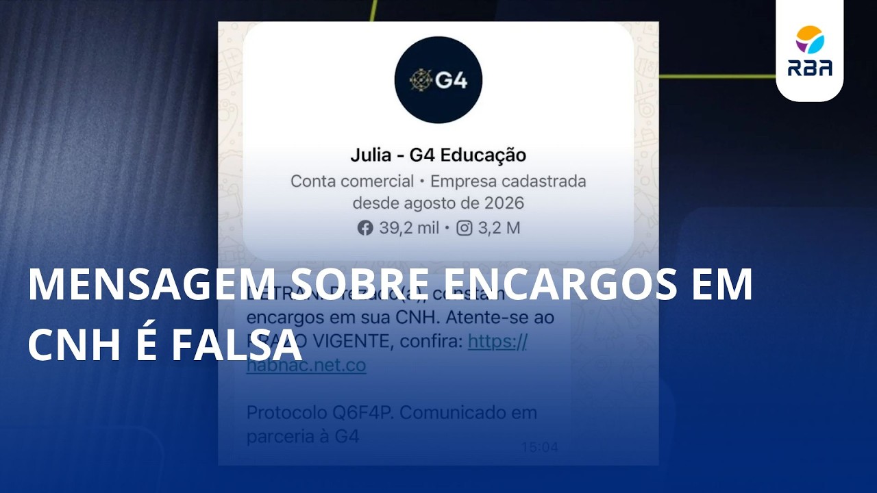 Cuidado com o golpe. Mensagem sobre encargos em CNH é falsa