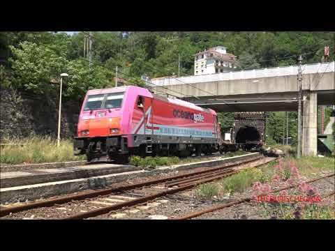 E.483 OCEANOGATE CON CARRI MERCI TRANSITA A MIGNANEGO. (GE) SAB. 12 - 6 - 2021.