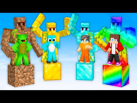 Milo vs Chip vs Friends: ONE BLOCK GOLEM Battle in Minecraft