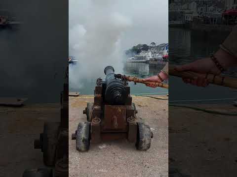 Cannon fire Brixham Pirate Festival 2023