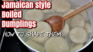 3 ways to shape Jamaican boiled dumplings