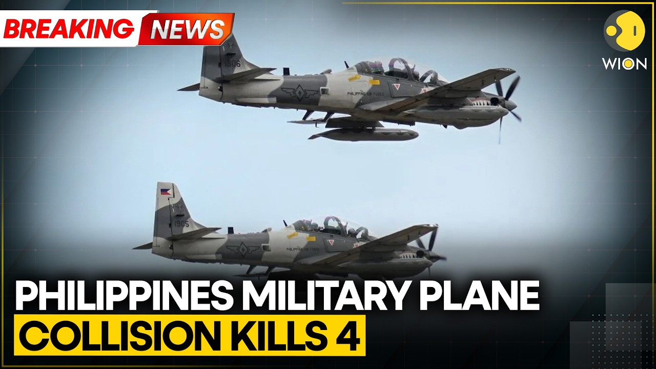 Breaking: Philippines Military Aircraft Collision Leaves 4 Pilots Dead | WION Breaking