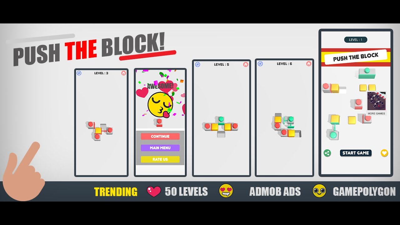 PUSH THE BLOCK | UNITY PROJECT | TRENDING GAME