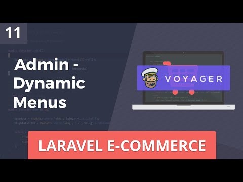 Laravel E Commerce Admin Dynamic Menus Part 11