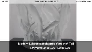 Modern Lalique Bacchantes Vase 9.5" Tall