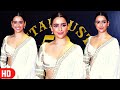 Sanya Malhotra L00KS Super STUNNING In White Deep Neck Outfit At Stardust Awards 2023