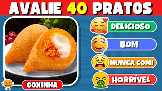 AVALIE 40 PRATOS! 😋🤢 Monte seu CARDÁPIO | Burguer Quiz