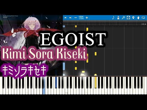 [Tutorial] EGOIST Kimi Sora Kiseki キミソラキセキ piano solo Video