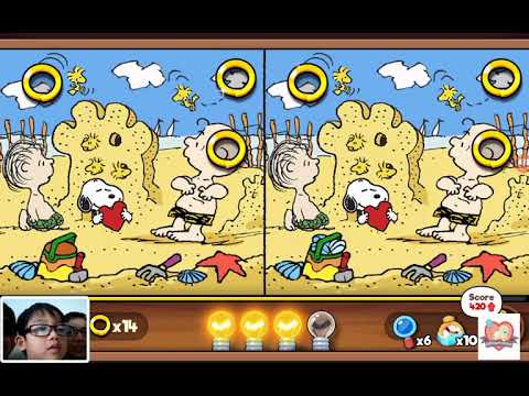 Snoopy Spot the Difference Gameplay Facecam | Levels 266 to 270 | GiftOurPrecious.com