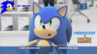Progressive Ad Featuring Sonic The Hedgehog (Re-Edited)