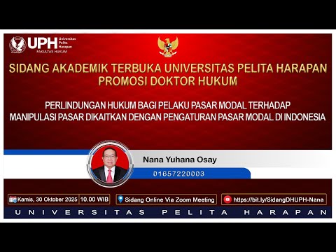 SIDANG TERBUKA DOKTOR HUKUM UPH-NANA YUHANA OSAY