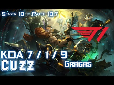 T1 Cuzz GRAGAS vs SEJUANI Jungle - Patch 10.7 KR Ranked