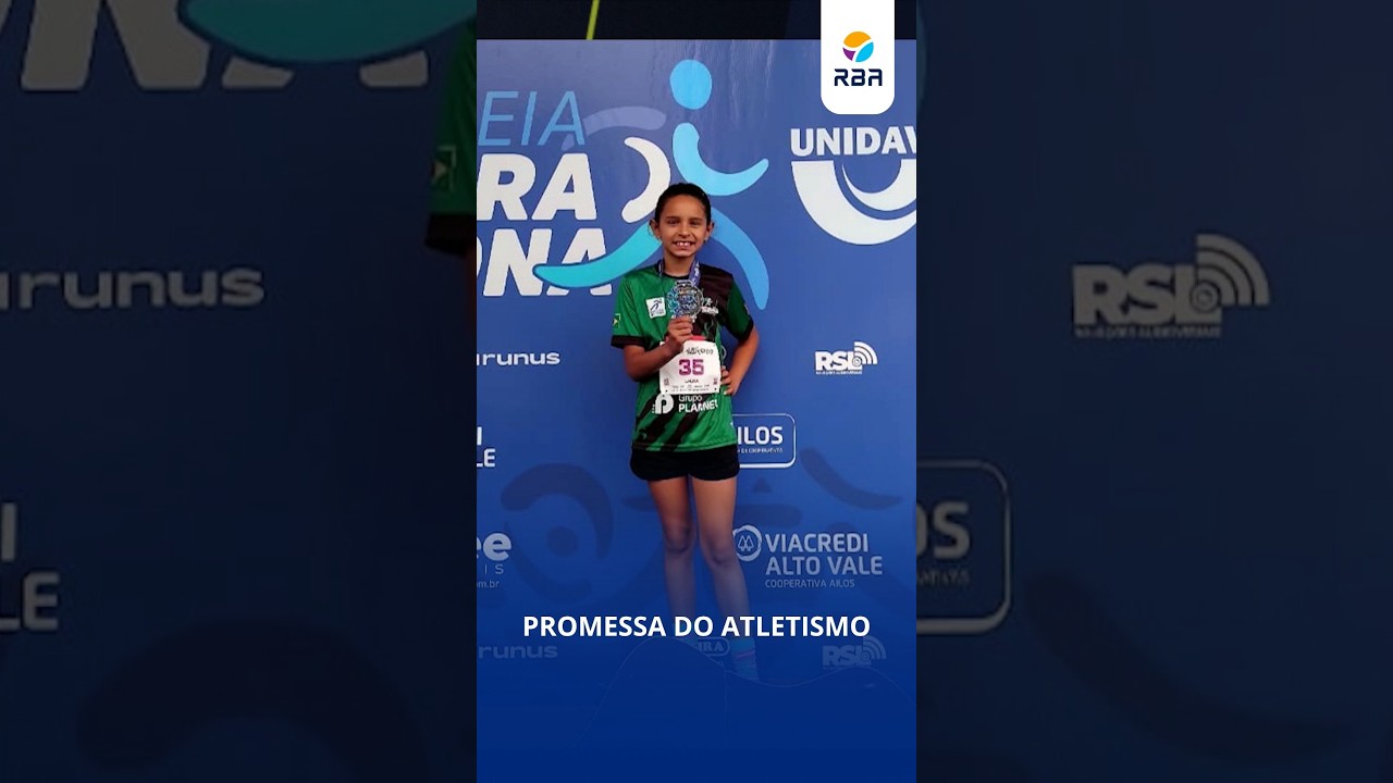 Aos nove anos, Laura já coleciona conquistas no atletismo