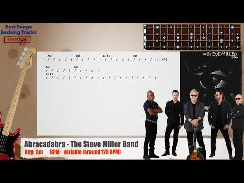🎻 Abracadabra - The Steve Miller Band Bass Backing Track with chords and lyrics
