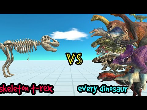 SKELETON T-REX VS EVERY DINOSAUR animal revolt battle simulator