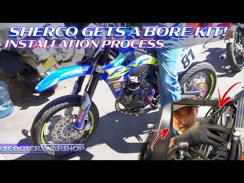 Installation process of a big bore on AM6 | Sherco Supermoto 50