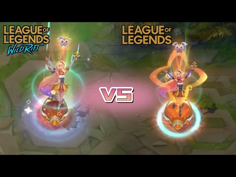 Star Guardian Seraphine (Wild Rift) vs Star Guardian Seraphine (LoL PC) Skin Comparison 🌟✨