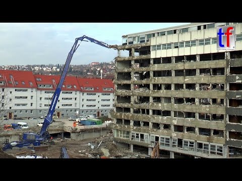 **HIGH-REACH DEMOLITION** Hitachi Zaxis 870 XXL  / Abbruch Olgäle Stuttgart, 18.02.2016.