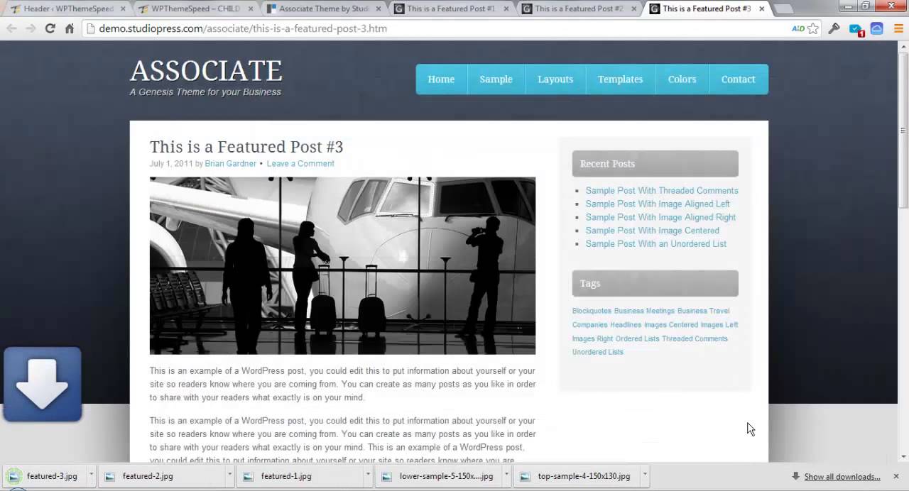 How to Setup Associate Theme StudioPress video tutorial