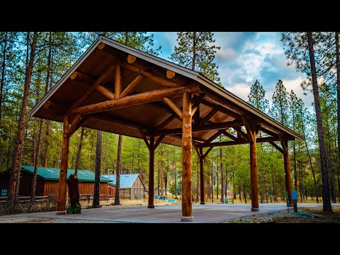 Log Pavilion for RV 22x44, Libby Montana