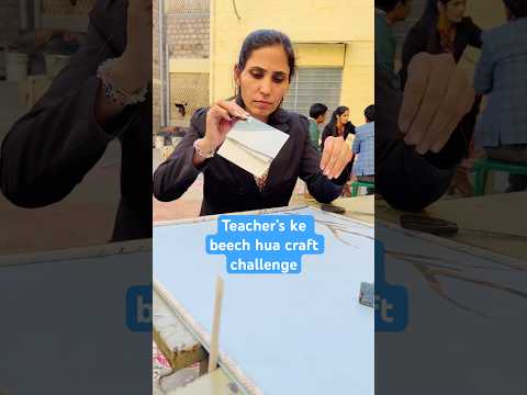 Paper craft challenge with teachers / Paper craft ideas for school project / Ghamu saran #shorts