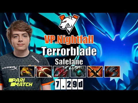 Terrorblade Safelane | VP.Nightfall | TERRORBLADE IS COUNTER OF SPECTRE | 7.29d Gameplay Highlights