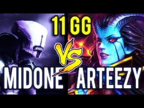 MidOne & Arteezy WTF 11 Min GG Perfect Game of 20k MMR Dota 2