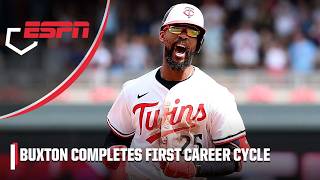 Twins’ Byron Buxton completes FIRST CAREER cycle at Target Field | MLB on ESPN