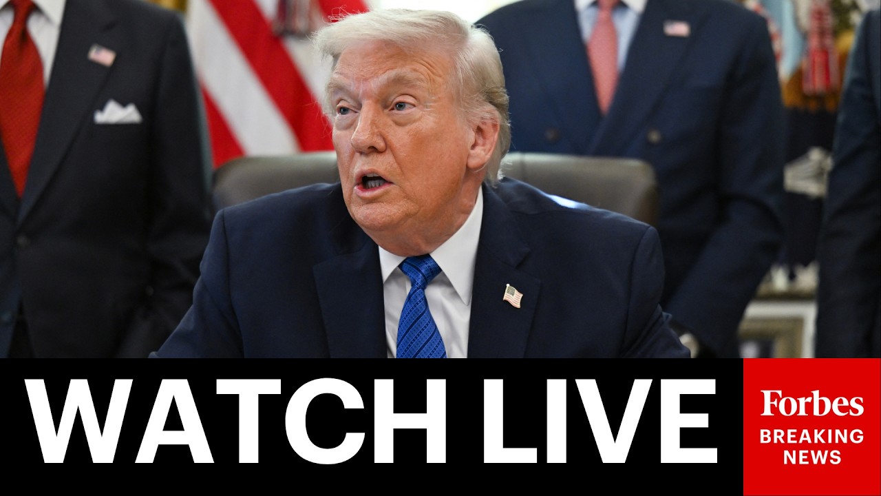 Video | LIVE: President Trump Holds Public Event After Threatening To Shoot Iranian Mine Boats