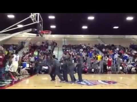 Bishop O'Connell 2014 Jamal Gregory Dunk over 5 teammates in Beach Ball Classic Dunk Contest