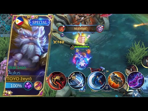 AULUS MANIAC! 100% CRITICAL DAMAGE BUILD! - SOLO RANK GAME - MLBB