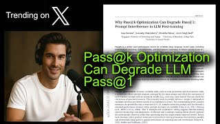 Pass@k Optimization Can Degrade LLM Pass@1