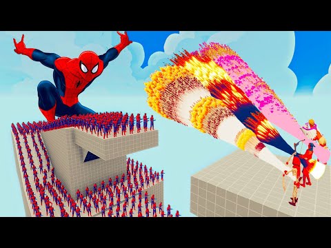 100x SPIDER MAN + 1x GIANT vs 3x EVERY GOD   Totally Accurate Battle Simulator TABS