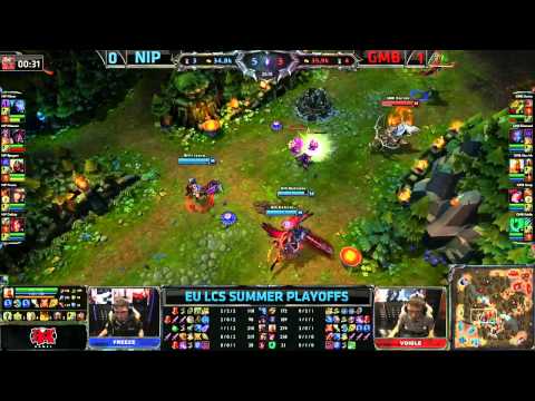 NIP vs GMB | Ninjas in Pyjamas vs Gambit Gaming Game 2 European LCS Playoffs Quarterfinals GamesCom