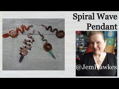 Spiral Wave Pendant Project Wire Jewellery Design Tutorial by Jem Hawkes