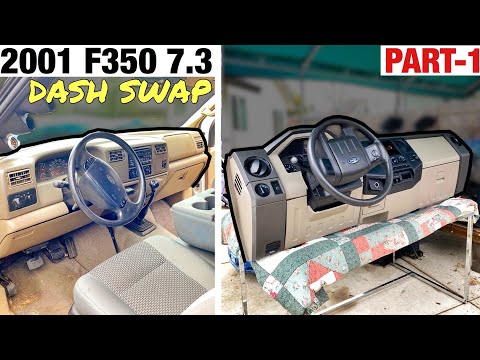 DASH SWAP Part 1 - 2001 F350 7.3 2010 Superduty SwapHelper, Steering Column, Cluster Install