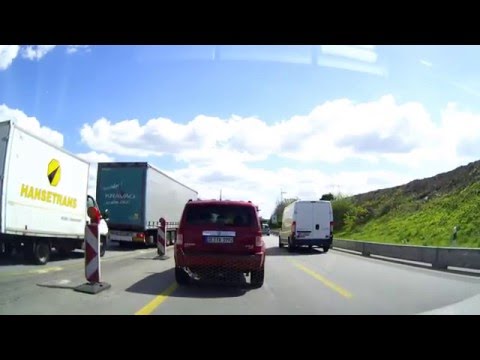 Hamburg-Eidelstedt: Auffahrt zur A23, Autobahnkreuz Nordwest + Einfädelung A7