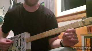 How to play From Hank To Hendrix by Neil Young on Cigar Box Guitar