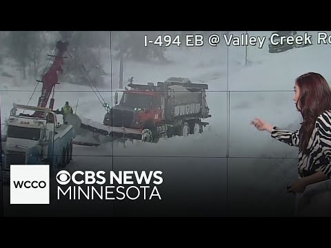 Spring snowstorm significantly impacts road conditions in Minnesota Wednesday morning