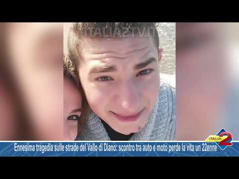 Ennesima tragedia sulle strade del Vallo di Diano scontro tra auto e moto perde la vita un 22enne