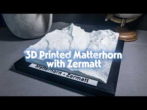 🇨🇭 MATTERHORN WITH ZERMATT - Cervino・ STL File for 3D printing・Cults