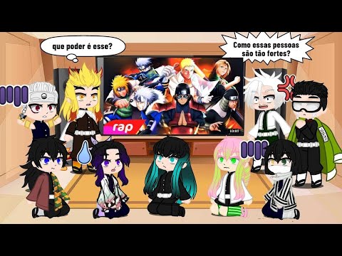 Hashiras react aos HOKAGES DE KONOHA ❤️ PILARES DE KONOHA